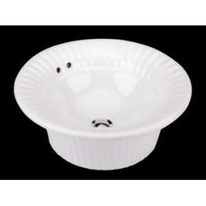   White Vitreous China Over Counter Vessel Sink: Home Improvement