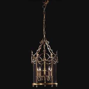   N2312 Pendant Antique French Gold Clear Glass