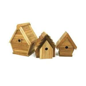  70153 3pc Westminster Teak Wood Bird House Set: Kitchen 