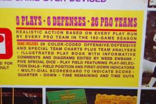 Vintage SPORTS ILLUSTRATED GAME Pro Football NFL Team charts  