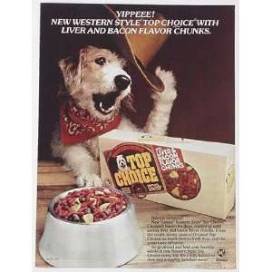  1977 Western Cowboy Terrier Top Choice Dog Food Print Ad 