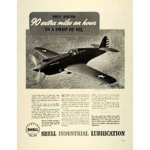  1941 Ad Royal Dutch Shell Logo Curtiss Aeroplane P 40 Oil 
