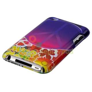 10 Accessory Pack Flower Peace Snow Hard Case Cover for iPod Touch 4G 