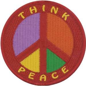   Everyone Iron On Appliques Think Peace 1/Pkg: Arts, Crafts & Sewing
