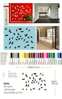 FLOCK OF BIRDS FLYING WALL ART DECAL STICKER VINYL large graphic 