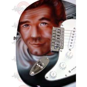 HUEY LEWIS Autographed Signed AIRBRUSH Guitar PROOF