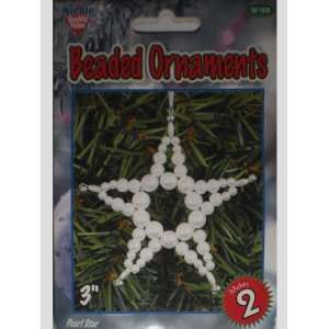  Pearl Star Beaded Ornaments Craft Kit: Home & Kitchen