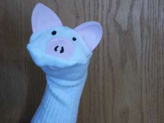 Pig Piggy Sock Puppet farm amimal puppets daycare home  