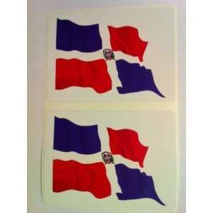  Dominican Republic Flag Car Bumper Sticker Decal 