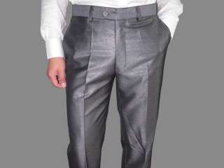 New Landisun Custom Made To Measure Silver Gray Mens Suit (3PCS 