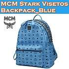 Brand New Authentic MCM STARK VISETOS BACKPACK Medium NWT_Blue