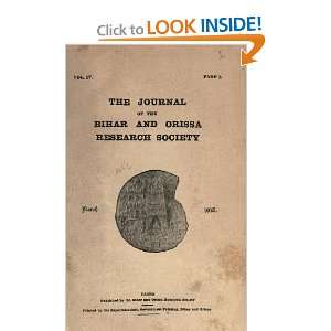   Journal Of The Bihar Research Society Bihar Research Society Books