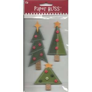  Christmas Trees Dimensional Scrapbook Stickers Everything 