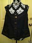 New Jamie Nicole 3X Jean button down tank top style top extremly cute 