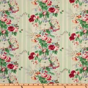  44 Wide Anna Griffin Cecile Floral Stripe Sage/Cream 