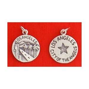  Sterling Silver Charm, Los Angeles Coin, 3/4 inch, 3 grams 