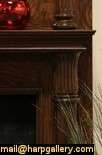 Oak Antique Fireplace Mantel & Surround  