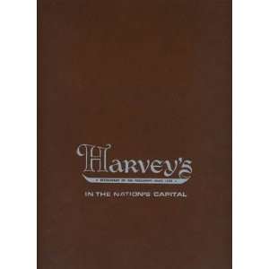 Harveys Restaurant of the Presidents Menu Washington DC 