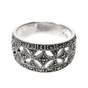  Sterling Silver Marcasite Rings   Sizes 5 9 Jewelry