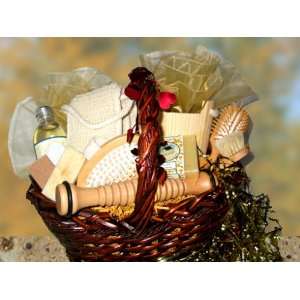 Romantic Melody Quality Spa Gift Basket with a Personalized Greeting 