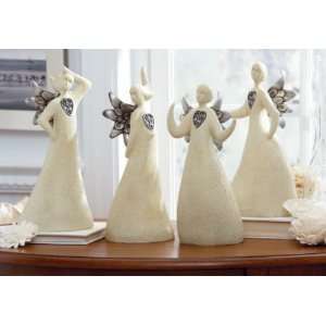   Heart Wings Textured Finish Figurines (Pack of 4 Assorted) by Midwest