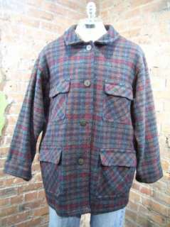 Vtg 1960s Woolrich Rugged Outdoor Wear Shadow Plaid Blazer/Jacket 