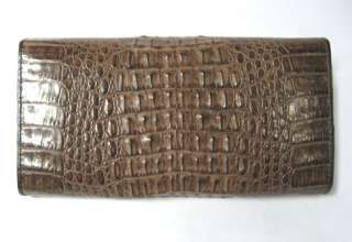 leather clutch wallet purse chocolate brown thai handmade 
