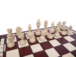 Polish Hand Carved Wooden Chess Set   Tournament Large  