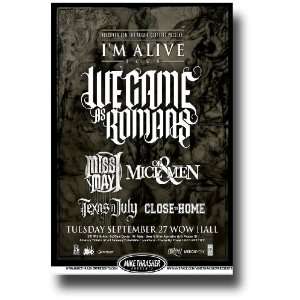  We Came As Romans Poster   Concert Flyer   Im Alive Tour 