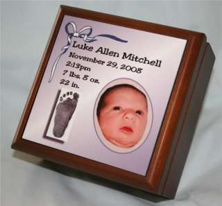 Baby Keepsake Memory Boxes Personalized Photo Gift  