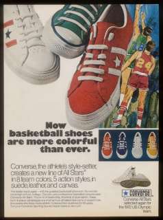 1971 Converse All Star red suede green Chucks shoes ad  