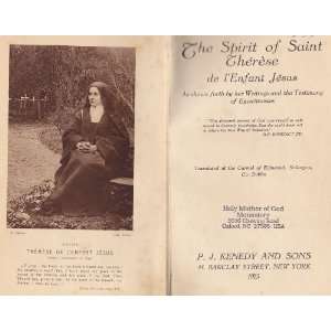  The Spirit of Saint Therese de lEnfant Jesus (As shown 
