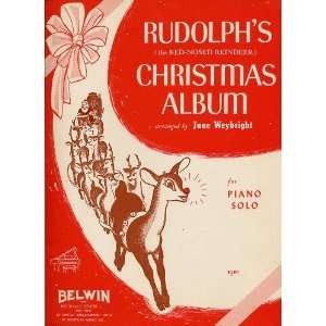  Rudolphs Christmas Album for Piano Solo: Arranged by June 