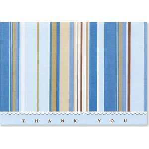 Blue Stripes Thank You Notes (Stationery, Note Cards) Peter Pauper 