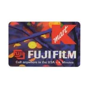  Collectible Phone Card 4m (Red) K Mart Logo & Fuji Film 
