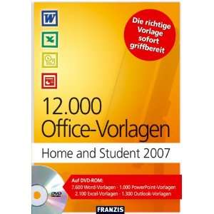  12.000 Office Vorlagen Home and Student 2007, 1 DVD ROM 