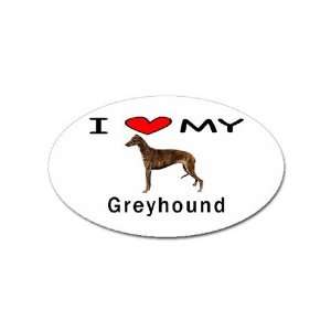  I Love My Greyhound Oval Sticker: Everything Else
