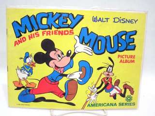 1970s Walt Disney MICKEY MOUSE Sticker Album AMERICANA  