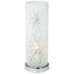  Frosted Glass Cylinder Accent Table Lamp