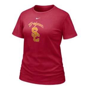 USC Trojans Womens Nike Crimson Frackle Blended Tri Blend Tee  