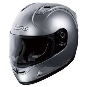  Icon Airframe Motorcycle Helmet   Gloss Silver Sports 