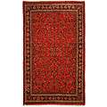 Hand knotted Wool Red Allover Sarouk Rug (109 x 178)