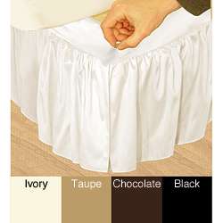   Faux Silk Adjustable 17 inch Drop Queen size Bedskirt  