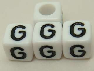 new 50g\290pcs Nice White Single Cube Acrylic Alphabet Letter Charm 