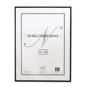 Nu Dell : Metal Poster Frame, Plastic Face, 18 x 24, Black  :  Sold as 