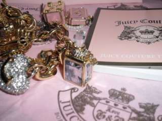 Juicy Couture 6 Charm Charmed Bracelet Gold Plated Watch NWT $495 RARE 