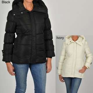 Excelled Womens Quilted Hooded Jacket  Overstock