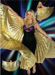 EGYPTIAN GODDESS Gold Fabric ISIS WINGS Costume NEW  