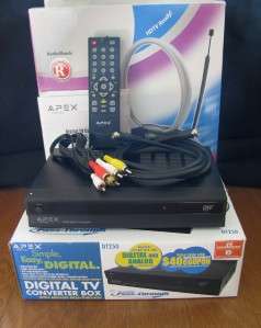   Digital TV Converter Box + RadioShack® 22dB Amplifier Indoor Antenna