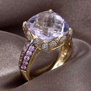 stunning amethyst and pink sapphire ring